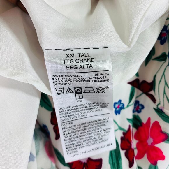 Old Navy White Floral print sleeveless Dress full figure SZ XXL tall  Old Navy - Picture 15 of 16